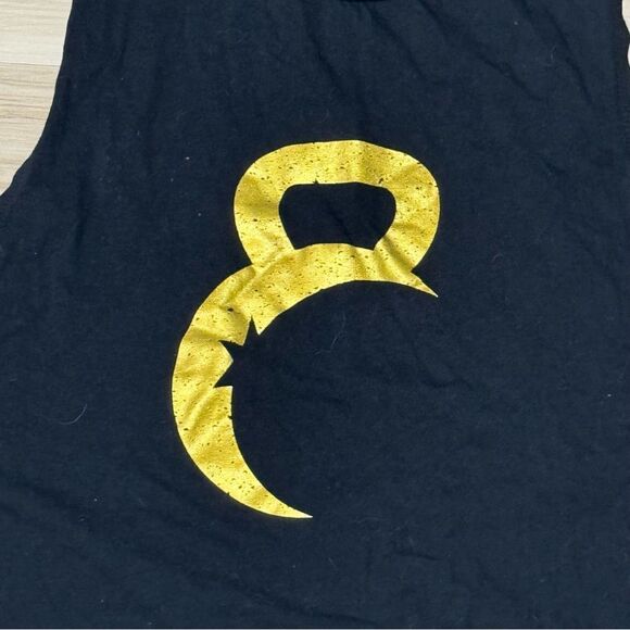 Zyia Active Black Gold Kettleball Cutoff Tank Top Women’s 2XL - Picture 3 of 3